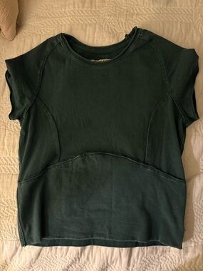 We The Free Short Sleeve Crewneck Top in Dark Green